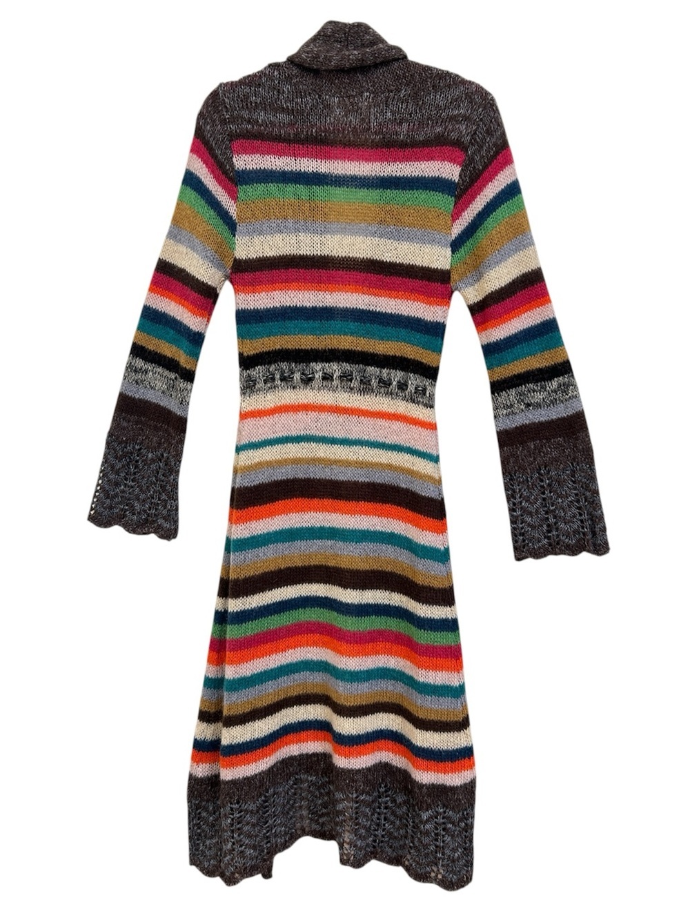 Boston Proper Relais Rainbow Striped Y2K Duster Cardigan Sweater, Size XS - Picture 6 of 13